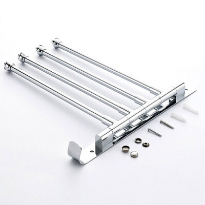 

New Wall Mounted Stainless Steel Towel Holder Bathroom Kitchen Towel Rack with Hook design 4-Arm