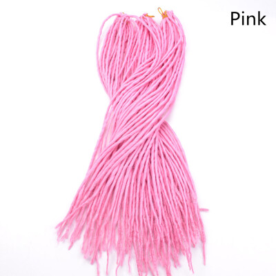

Chorliss 22" Dreadlocks Hair Extensions Burgundy Synthetic Crochet Locs Braids for Women Pink 613 Blonde 24strands 100gpack