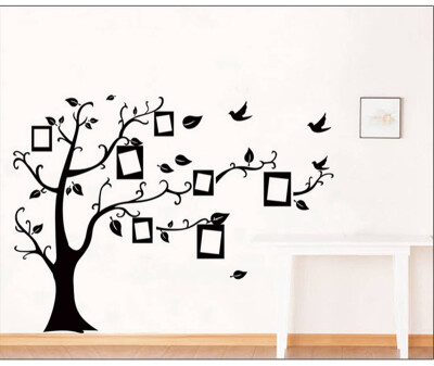 

NicerDicer Cute Decor Photo Frame Black Tree Removable Decal Room Wall Sticker Vinyl Art