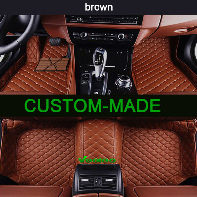 

6 Colors Leather Car Floor Mats for Tesla Model  2009-2017 All Weather Waterproof Anti-Slip Full Set Car Mats 3D Carpets