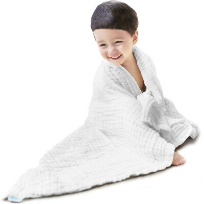 

【Jingdong Supermarket】 Sanli pure cotton gauze A class standard baby bath towel soft and comfortable towel was moisture breathable towel holding newborn cover blanket light pink