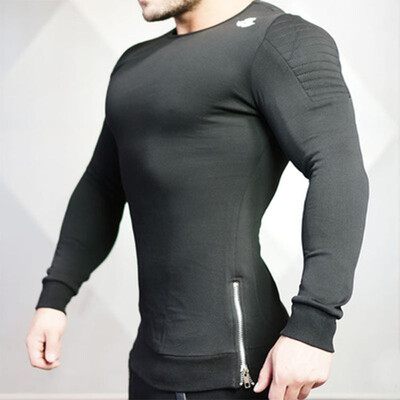 

Spring models muscle Dr fitness brothers mens running sports cotton Slim sweater