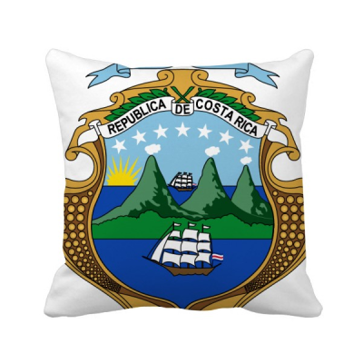 

Costa Rica National Emblem Country Square Throw Pillow Insert Cushion Cover Home Sofa Decor Gift