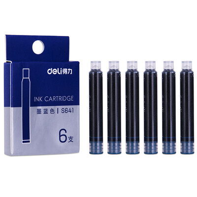 

Deli deli pen ink sac ink blue ink 6 box S641