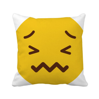 

Horrible Yellow Cute Online Chat Square Throw Pillow Insert Cushion Cover Home Sofa Decor Gift