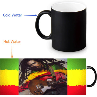 

Bob Marley Reggae Music 350ml12oz Heat Reveal Mug Color Change Coffee Cup Sensitive Morphing Mugs Magic Mug Milk Tea Cups