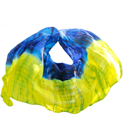 

2017 New Pure Silk Belly Dance Veil Belly Dance Scarf Silk Veils Practice Stage Performance 250 270114 cm Mixed color C