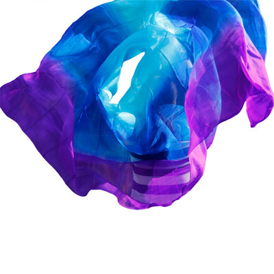

High Quality Dance veils Handmade Natural Silk Belly Dance Veils PurpleRoyal BlueTurquoise 250270114 cm Dance Props Silk Veils
