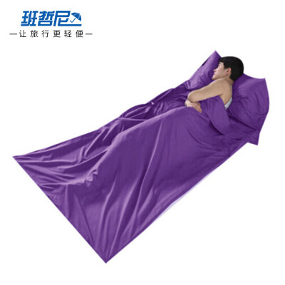 

Banzheni folding dirty sleeping bag adult travel outdoor travel must-have portable hotel hotel across dirty sheets with breathable zipper opening single wide purple