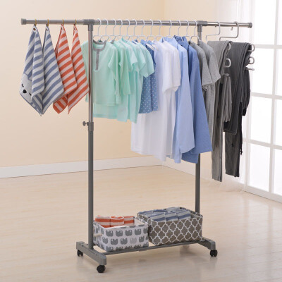 

Increasingly new drying rack single pole bold floor drying rack retractable lifting mobile hanging rack RYX-03-001B