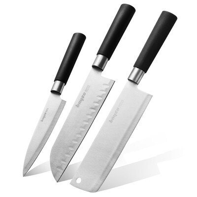 

Bayer BAYCO Chef Knife Knife Stainless Steel Household Kitchen Fruit Knife Set Cutting Tool 3 Piece BD2875