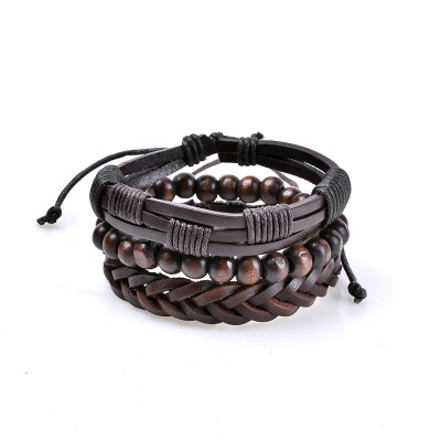 

61178113 Leather bracelet with the European and American fashion leather bracelet both men and women