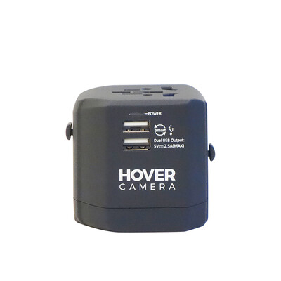 

Black Hover Camera with drone custom travel USB plug converter