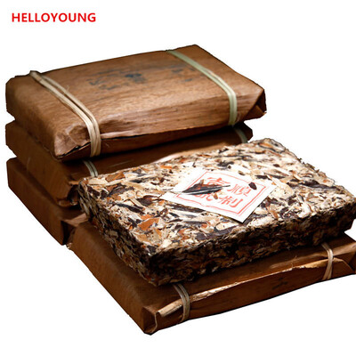

C-PE025 Китай Юньнань Pu'er чай 250 грамм весеннего зуба Qianjiazhai оригинальная старая кирпичная зеленая пища для похудения здоровья