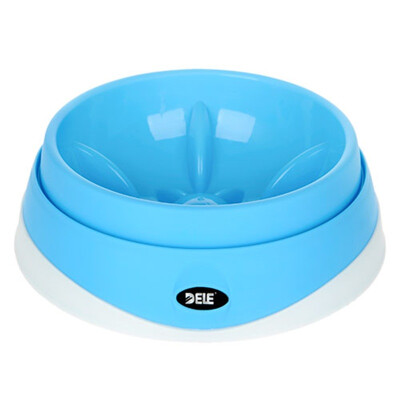 

Dele anti-food bowl dog slow food bowl cat slow food bowl anti-skid dog bowl cat bowl puppies pet food supplies blue 15cm