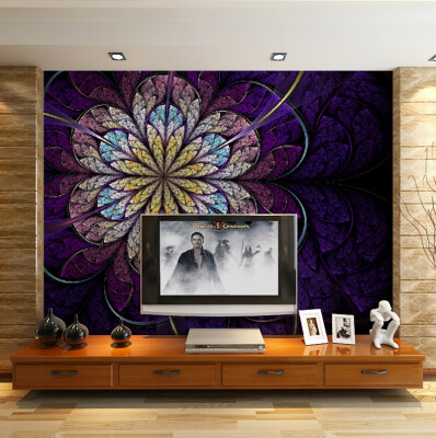 

Custom photo wallpaper large mural TV background wallpaper 3D fashion purple abstract pattern wallpaper mural