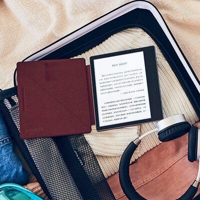 

Новый Kindle Brand Вертикальный кожаный чехол (для Kindle Oasis) Walnut Brown