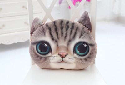 

40cm*38cm New 3D cat emoji Pillow cushion Personality Car Cushion Creative Cat shape Nap smiley face pillow Cute seat coussin