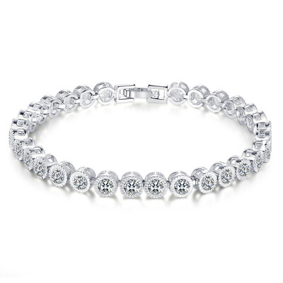 

Women Wonderful Swarovski Element Round-Cut Cubic Zirconia Tennis Bracelet 748"