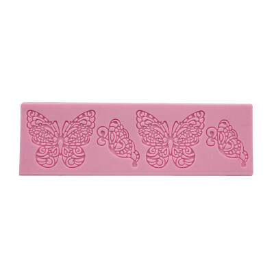 

Vanker Lace Butterfly Silicone Mold Sugar Craft Fondant Mat Cake Decorating Baking Tool