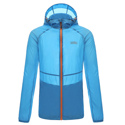 

Camel outdoor skin clothing male&female models skin windbreaker thin sports jacket male P6S214707 light blue