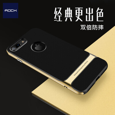 

Rock (ROCK) Apple 8 плюс оболочка для мобильного телефона iphone8 плюс защитная крышка all-inclusive anti-drop silicone soft shell series gold