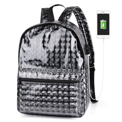 

2018 new female backpack Korean college female students all-match laser wind leisure small fresh bag backpack