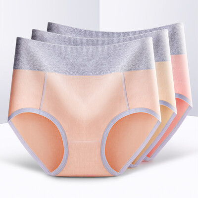 

Mei Ya Ting 4 loaded ladies underwear women cotton seamless women high waist large size skin shrimp powder gray
