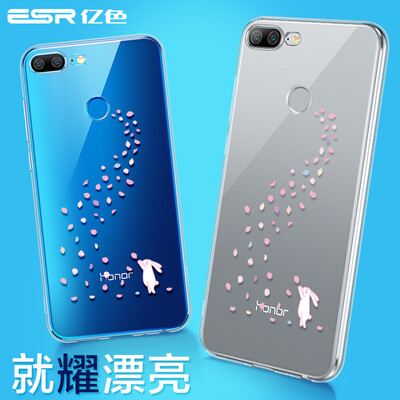 

ESR glory 9 youth version of the mobile phone shell all-inclusive shatter-resistant transparent soft shell personality creative protective sleeve female models shine what flower rain rabbit for Huawei glory 9 Youth Edition
