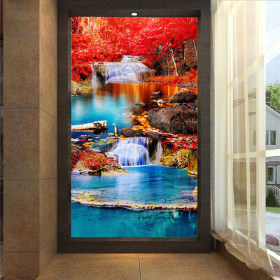 

Custom Photo Wall paper 3D Waterfalls Nature Landscape Wallpaper Living Room Hotel Restaurant Entrance Hallway Backdrop 3D Mural