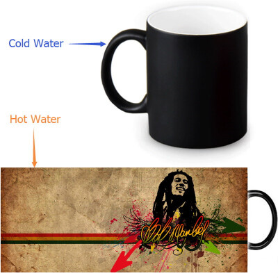 

Bob Marley Reggae Music 350ml12oz Heat Reveal Mug Color Change Coffee Cup Sensitive Morphing Mugs Magic Mug Milk Tea Cups