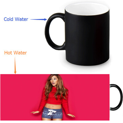 

Ariana Grande 350ml12oz Heat Reveal Mug Color Change Coffee Cup Sensitive Morphing Mugs Magic Mug Milk Tea Cups