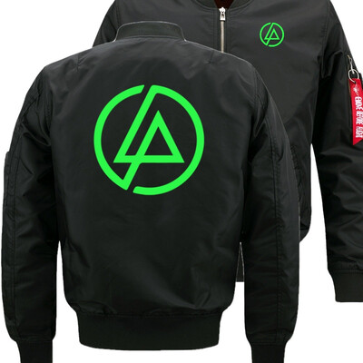 

Unisex Linkin Park Luminous Bomber Flight Flying Jacket Winter thicken Warm Zipper Men Jackets Anime Mens Casual Coat 5