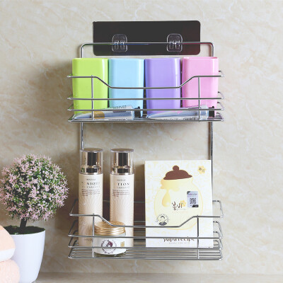 

Stainless steel soap box holder soap box drain soap drag double soap holder with hook