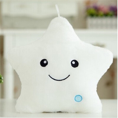 

Luminous pillow Soft Stuffed Colorful Flashing Star Plush Toys Sleep Luminous Led Light Cushion Pillow Plush Star Doll
