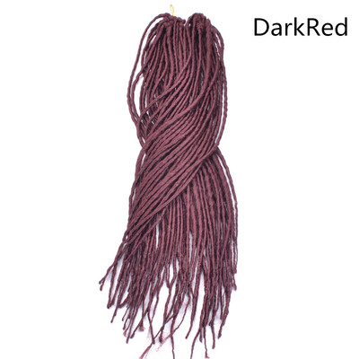 

Chorliss 22" Dreadlocks Hair Extensions Burgundy Synthetic Crochet Locs Braids for Women Pink 613 Blonde 24strands 100gpack