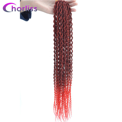 

Chorliss Curly Crochet Hair 20Inch Bohemian Crochet Braids Low Temperature Fiber Ombre Synthetic Braiding Bulk Hair 80g /Pack