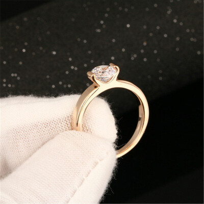 

High Quality Concise Classical Crystal Cubic Zirconia CZ Diamond Engagement Ring For Women Gift Bride Wedding Jewelry R120