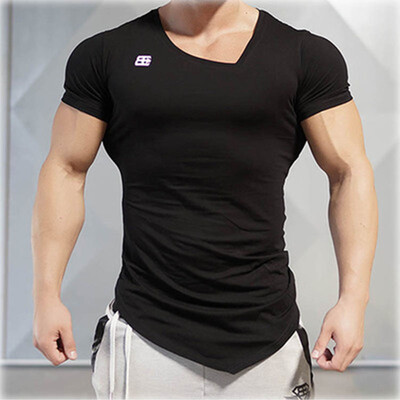 

Muscle Fitness Brothers Mens Sports Outdoor Running Training T-Shirt Slim Elastic Breathable Short Sleeve