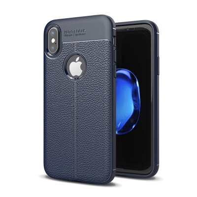 

MISSCASE Phone Case For iPhone 6 6s 7 8 X 6/6s plus 7/8 plus Leather texture Full Protection Soft TPU Shockproof Cover Cases