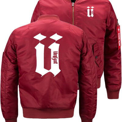 

unkut Bomber Flight Flying Jacket Winter thicken Warm Zipper Men Jackets Anime Mens Casual Coat