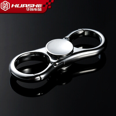 

Huashi car key chain fingertip gyro decompression finger gyro pendant men&women waist hanging creative couple key ring key ring bright chrome