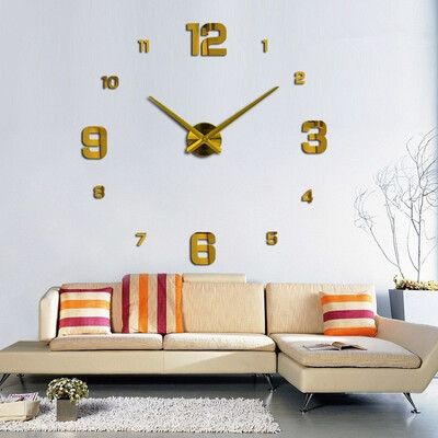 

Современные безрамные DIY настенные часы Большие 3D Wall Watch Non Ticking для гостиной Спальня Кухня