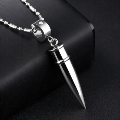

Italian titanium steel bullet necklace style many colors