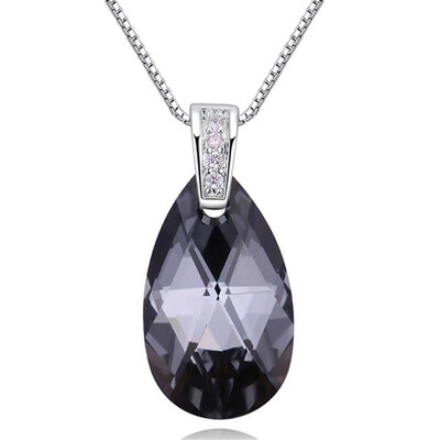 

Austrian Crystal Water Drop Necklaces Women High Quality Pendant Rhinestone Fashion Jewelry 27277