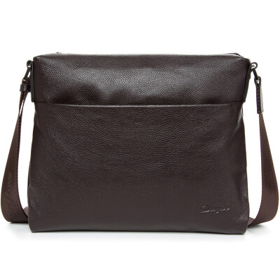 

DANJUE Men Messenger Bag Genuine Leather Business Bag Male Trendy Leather Shoulder Bag Leisure Solid Color Crossbody Bag Man