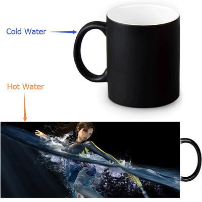 

Underworld 350ml / 12oz Heat Reveal Mug Color Change Чашка кофе Чувствительные морфинг-кружки Волшебная чашка для чайных чашек
