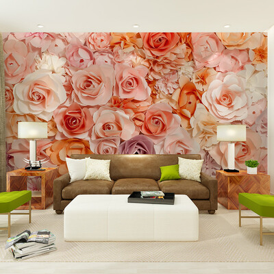 

Custom photo wallpaper European style rose sea wall painting personality living room bedroom dining room wallpaper mural