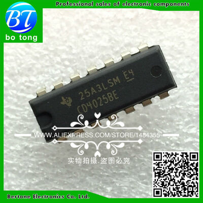 

50PCS CD4025BE DIP-14 CD4025B CD4025 DIP free shipping New Original