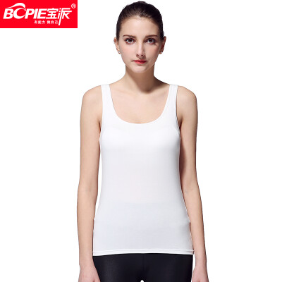 

Baopai BOPIE camisole female integrated with chest pad without steel ring BRA vest female wearing outer sports bottoming shirt white - regular XL